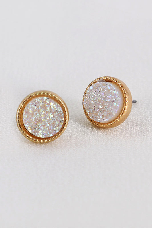 Small Druzy Stud Earrings