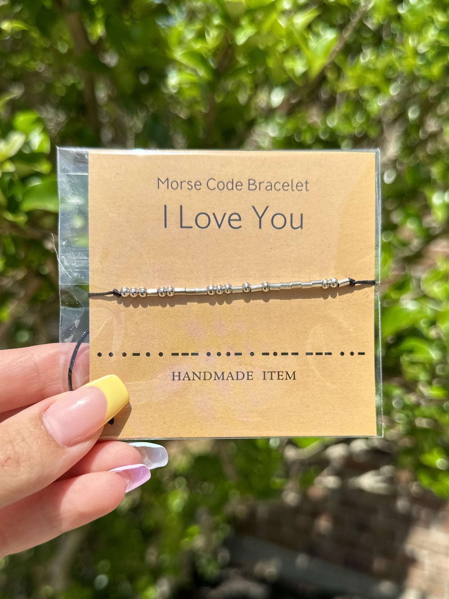 ILY Morse Code Bracelet