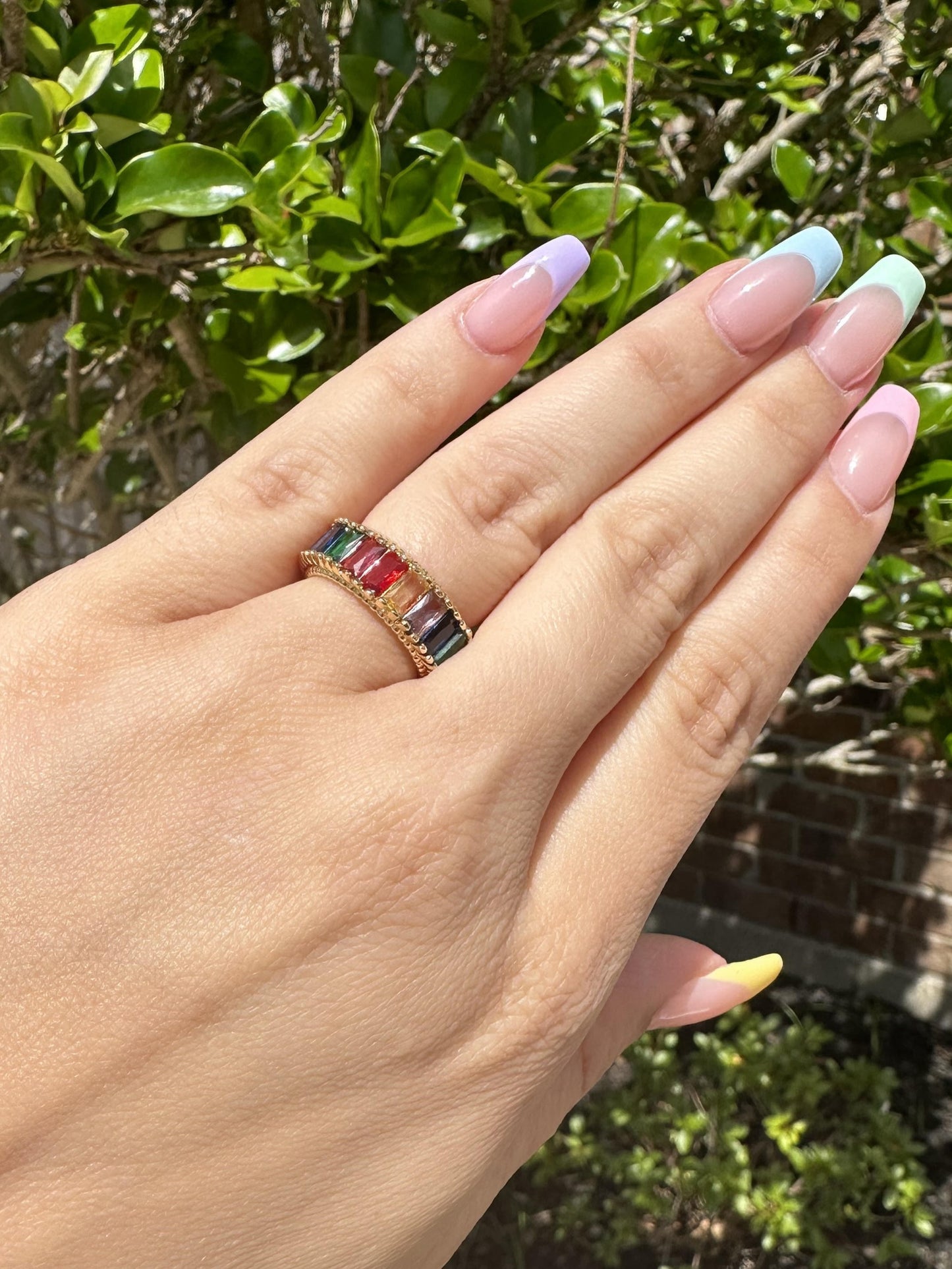 Rainbow adjustable ring