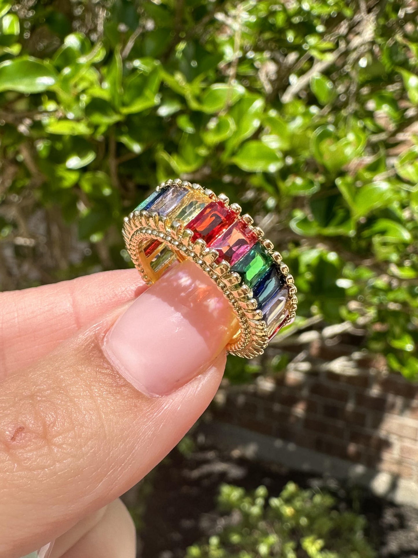 Rainbow adjustable ring