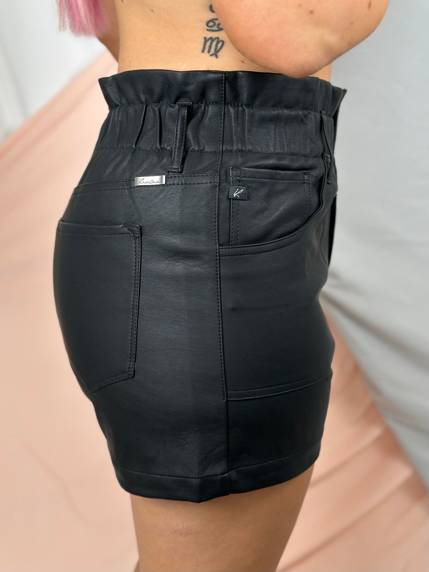 Vegan Leather Shorts